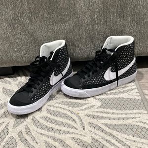 Black and white Nike blazers